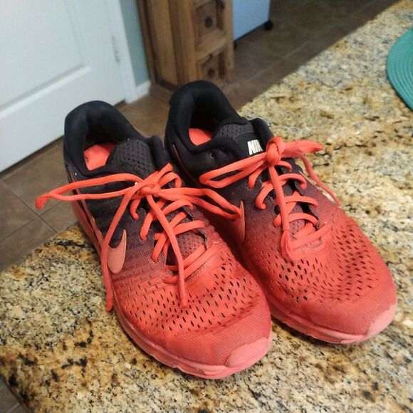 Nike Air Max 2017 Bright Crimson/Total Crimson/Black (849559-600) Men's Size 7.5 - Picture 2 of 12